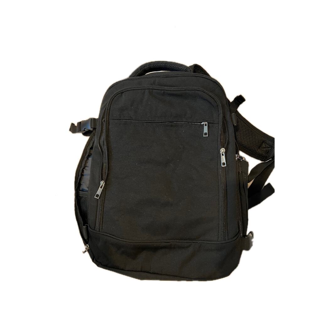 Soft Shell Black Padded Travel Laptop Backpack